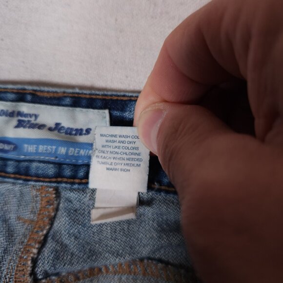 Vintage Old Navy Denim Jean Shorts Women’s Size 12 2-Button Y2K 2000s Style - Picture 9 of 12